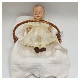 Vintage Horsman Doll Company Doll & Basket