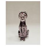 Vintage Art Glass Cat Figure
