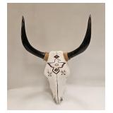 Vintage Hand Painted Cow Skull