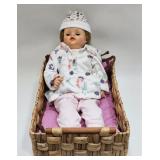 Vintage Eegee Doll & Basket
