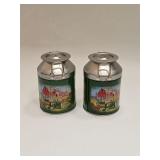 John Deere Tractor Milk Can Salt & Pepper Tin