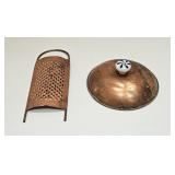 Vintage Copper Hand Grater & Lid