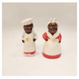 Vintage Black Americana S&P Shakers Made In Japan