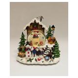 Vintage Christmas Snowman Musical Snow Globes
