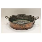 Antique Hammered Copper Pot With Handles