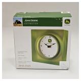 John Deere Desk Clock Transparent Resin Retro