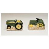 John Deere Tractor Ceramic Salt & Pepper
