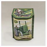 John Deere Model D Tractor Slope Lid Tin