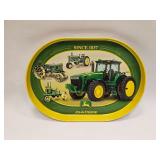 John Deere Tractor Tin Metal Oval Serving Tray