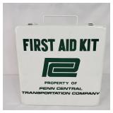 Vintage Penn Central Metal First Aid Kit w/...