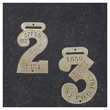 Antique 1912 & 1913 One Horse Vehicle License