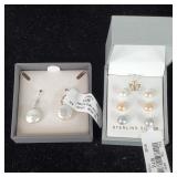 Pierced Earrings New in Box Sterling