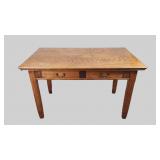 Primitive Wood Writing Desk with Two Drawers