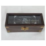 Royal Navy Brass Telescope with Wood Storage Box