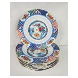 Imari Rimmed Soup Bowls (6)