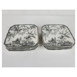 222 Fifth Adelaide Grey Appetizer Plates (8)