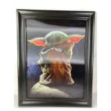 Grogu Baby Yoda Framed Holgraphic Art