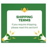Shipping Terms - PLEASE READ
