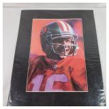 Joe Montana Matted Sketch Print Sealed