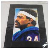 Walter Payton Matted Sketch Print Sealed