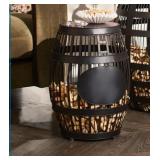 Wine Enthusiast Cork Catcher Accent Table