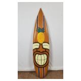 Pineapple Smiling Surfboard Wood Decor