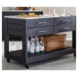 Pottery Barn Malibu Metal Kitchen Island/Prep Cart