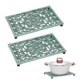 Cast Iron Trivets (2) Green