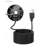 Black Weatherproof Floodlight Camera Power...