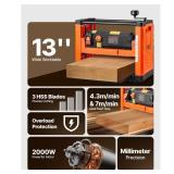 VEVOR Thickness Planer, Two Speed, 13-Inch...