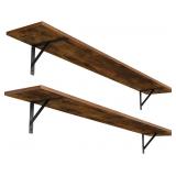 Dinzi LVJ 2 Pack 55 Inch Long Wall Mounted Shelves