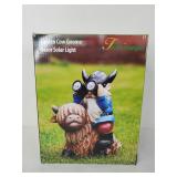 Gnome/Cow Solar Garden Statue