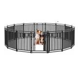 Petorldog Dog Playpen Black Silver 40' Height