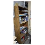 book shelf w/ car & parts catalogs
