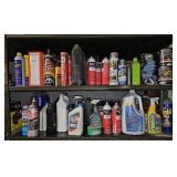 2 shellf of automotive fluids & cleaners