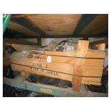 large wood crate full of parts & scrap