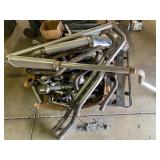 exhaust parts with metal rolling cart