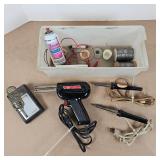 soldering lot: gun, stand & more