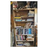 huge lot of automotive books & bookshelf
