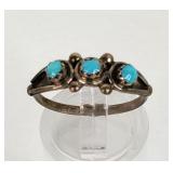 Vintage Sterling Silver Turquoise Ring