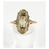10K Gold Natural Quartz Stone Ring