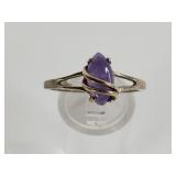 .925 Solitaire Ring w/ purple stone
