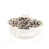 14K White Gold Ring