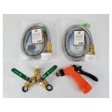 Garden Hoses (2) & Splitter