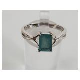 .925 Silver Ring w/ Square-cut Stone