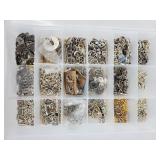Jewelry Making Charms & Findings w Plastic Storage