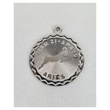 Sterling Silver Aries Medallion Charm