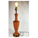MCM Mid Century Modern Orange Ceramic Table Lamp