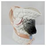 Norleans Kitsch Ceramic Sheep Head Pitcher