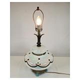 Modern Opalescent Iridescent Glass Table Lamp